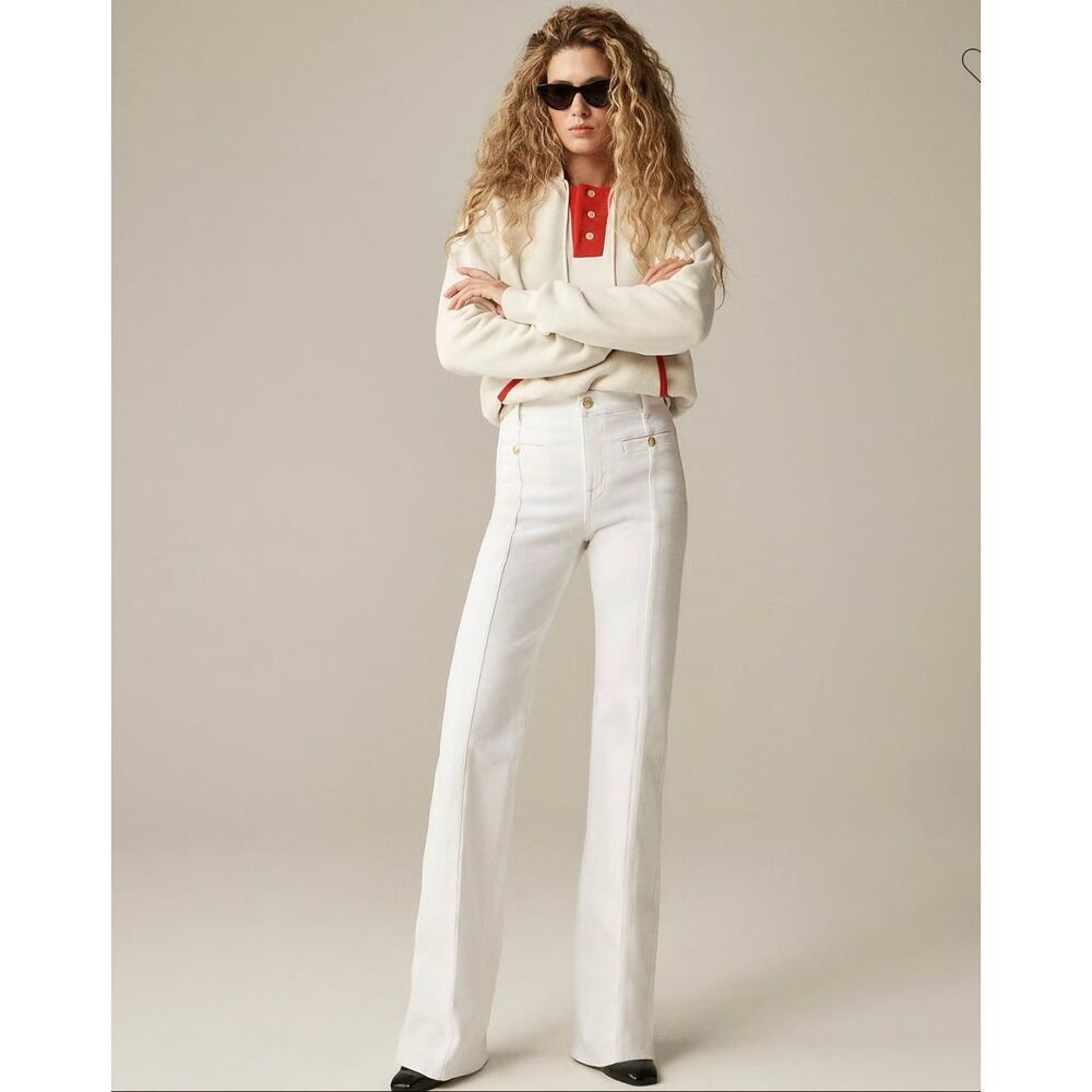J. Crew New vintage flare jean in White Denim NWT Size 29